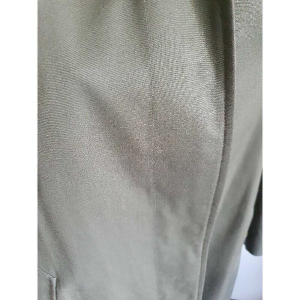 Authentic Vintage Burberrys green khaki long coat Size M cotton blend Burberry - Picture 4 of 8
